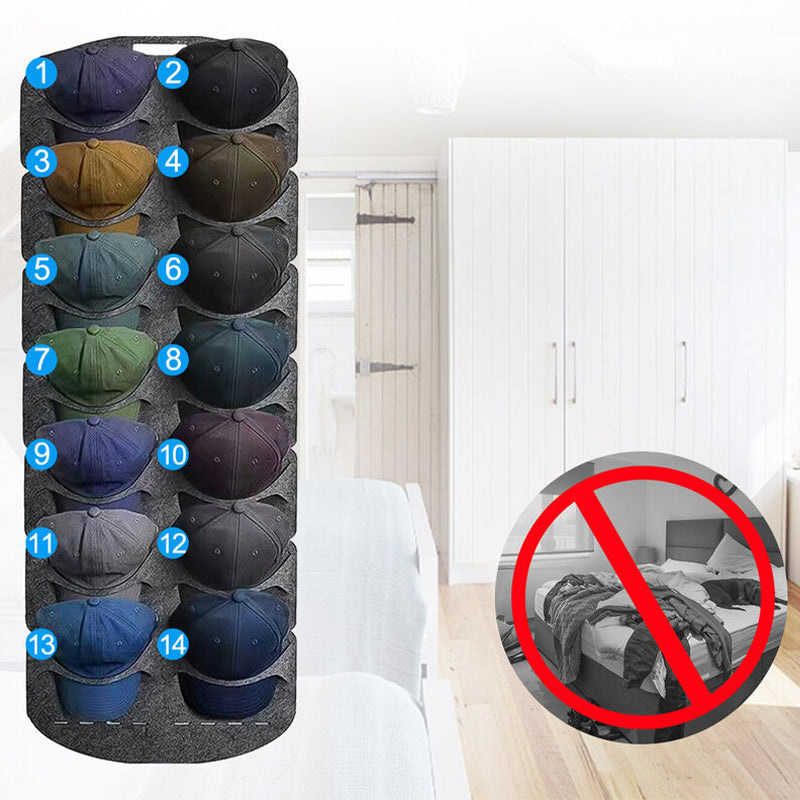 Hängande Multi-Pocket Hat Organizer Hållare