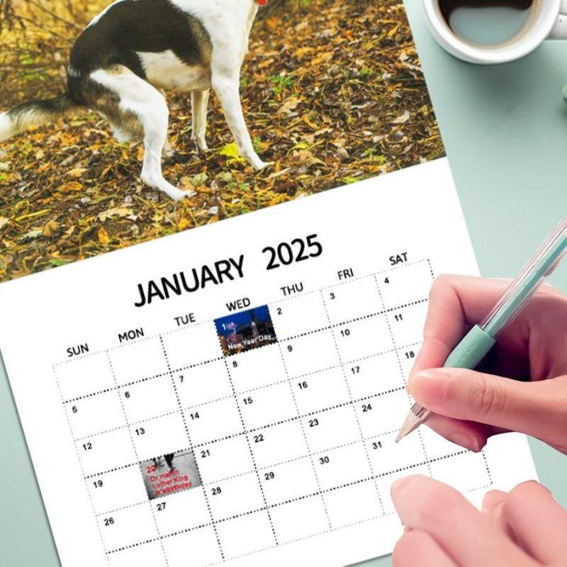 2025 Dogs Pooping in Beautiful Places Calendar