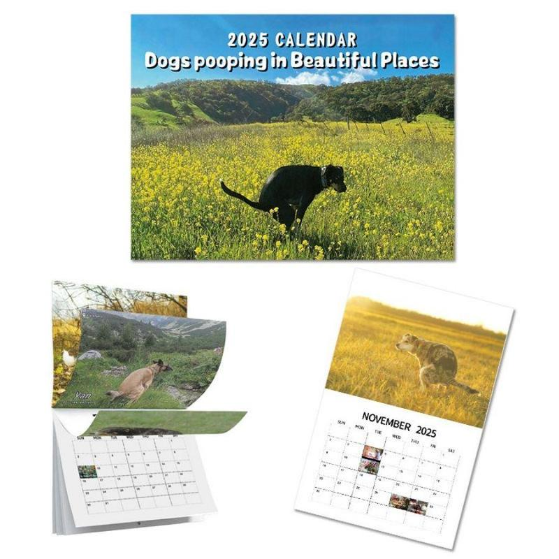 2025 Dogs Pooping in Beautiful Places Calendar