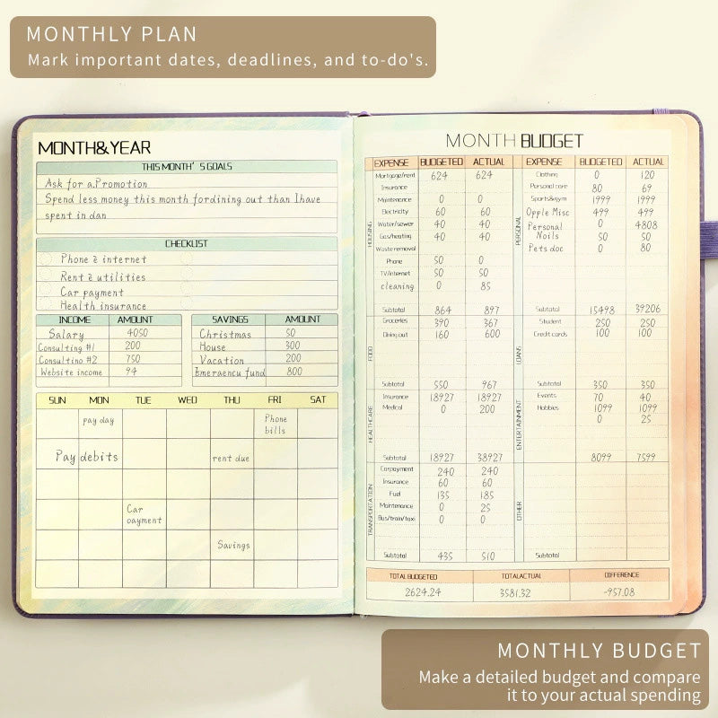 Budget Planner Notebook (With 8 Planning Stickers)