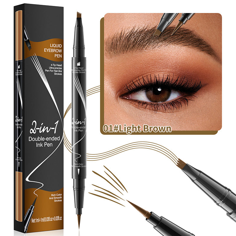 Forked Dual-ended Liquid Eyebrow Pencil