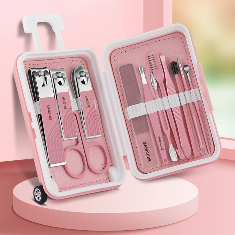 12 pcs Nail Care Kit with Mini Travel Case