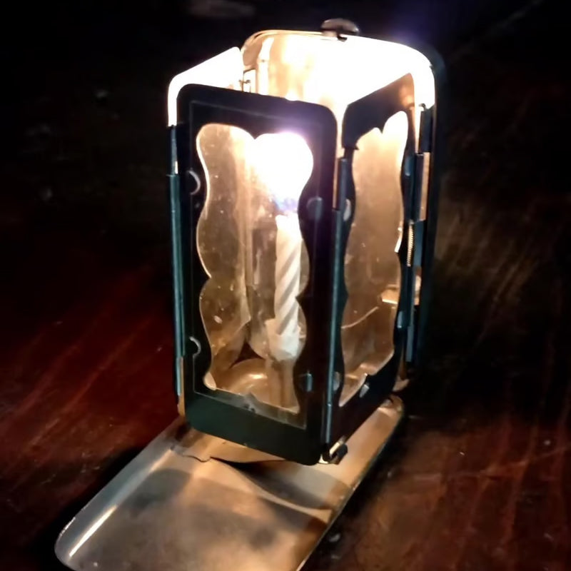 Folding pocket candle lantern