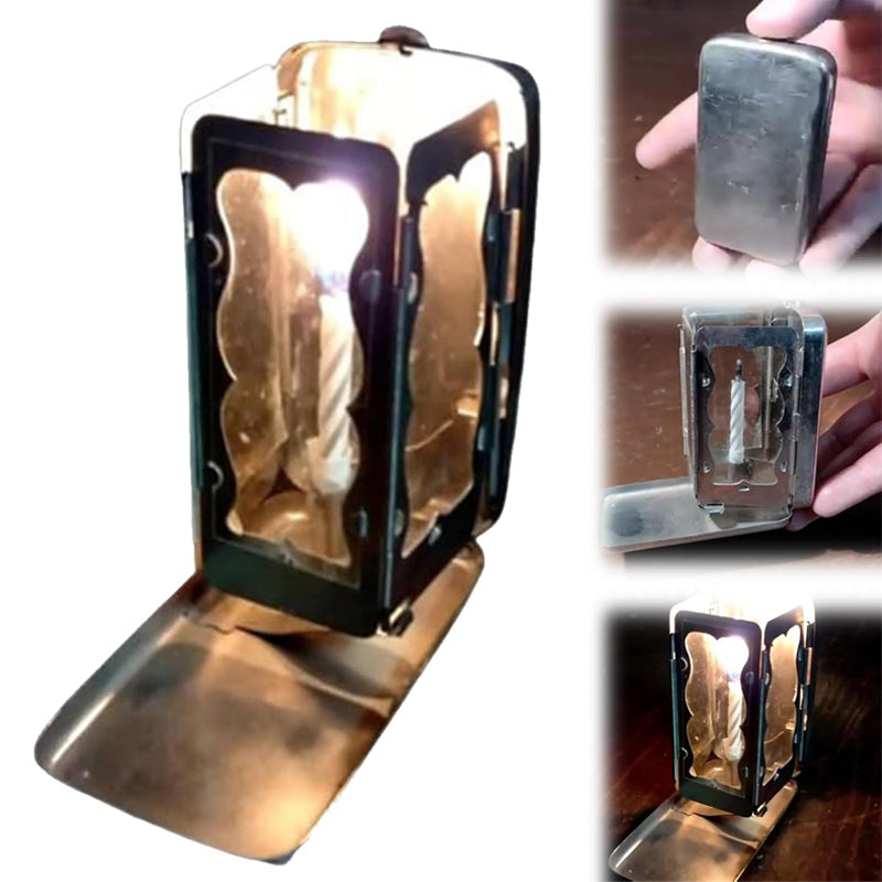 Folding pocket candle lantern