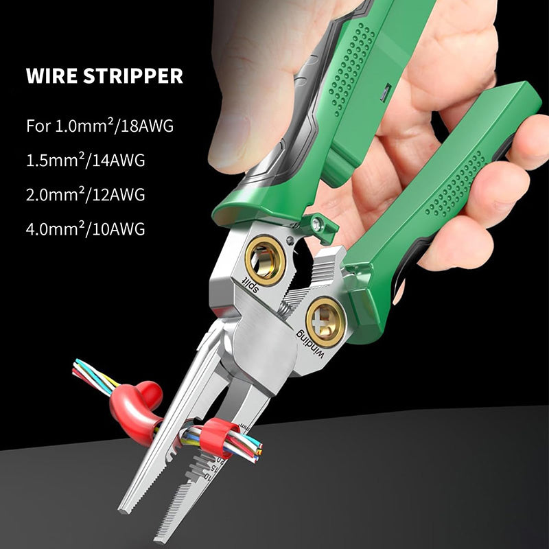 8-in-1 Heavy Duty Wire Stripper Pliers with Voltage Test