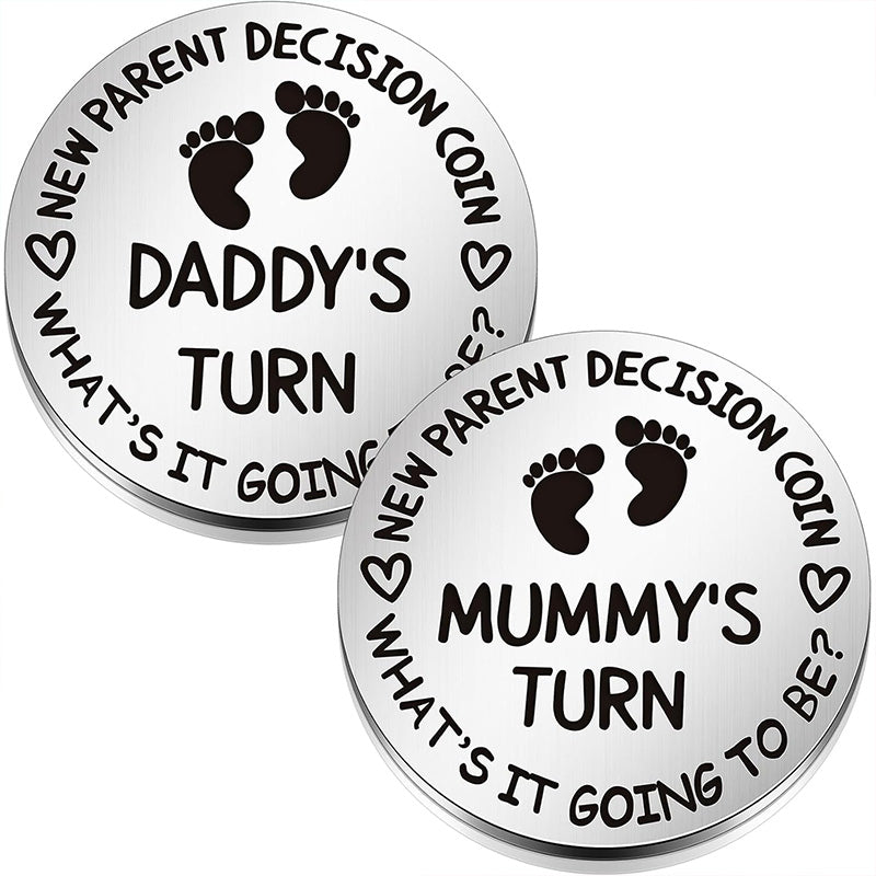 Funny Baby Gift New Parents Decision Coin