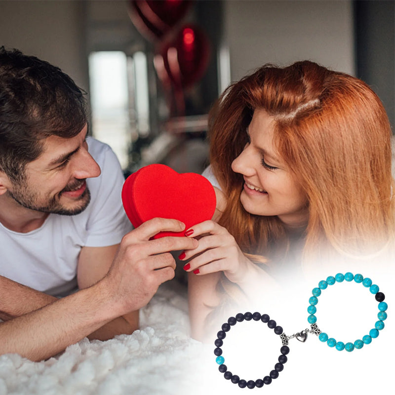 Couple Friendship Magnetic Heart Bracelet - 2 Pack