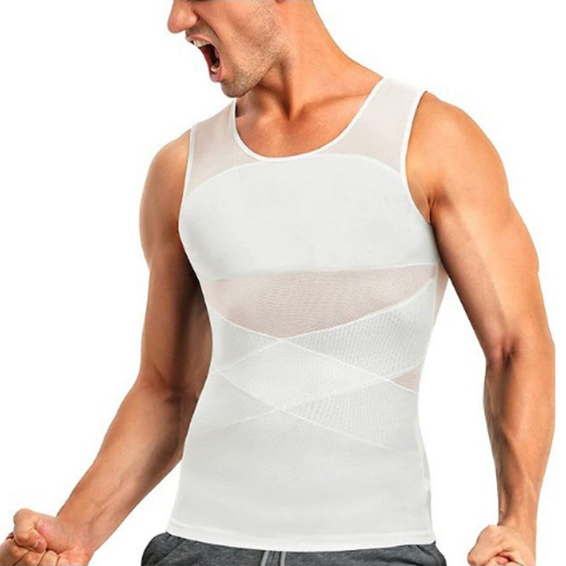 Men's High Stretch Mesh Body Shaping Tank Top