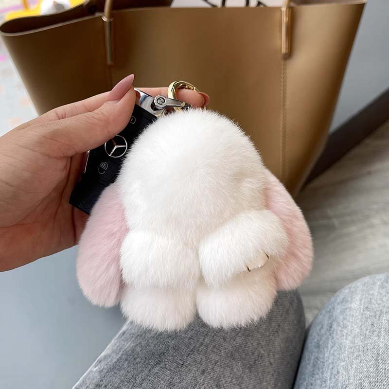 Handmade Soft Bunny PomPom Charms