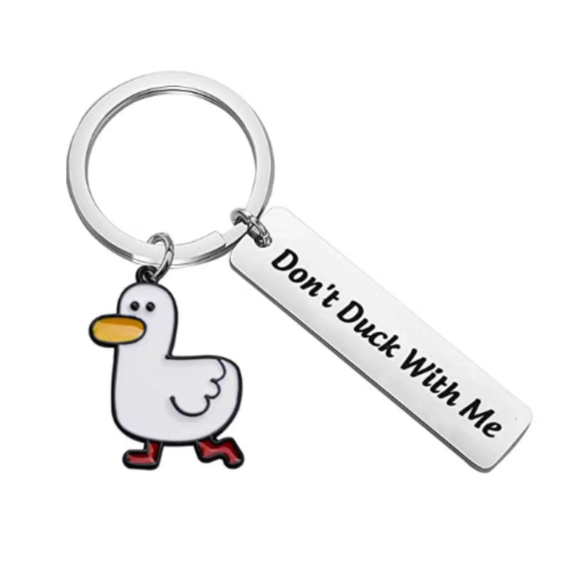 Stainless Steel Duck Keychain