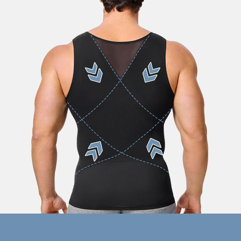 Men's High Stretch Mesh Body Shaping Tank Top