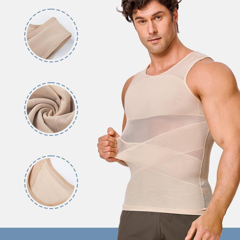 Men's High Stretch Mesh Body Shaping Tank Top