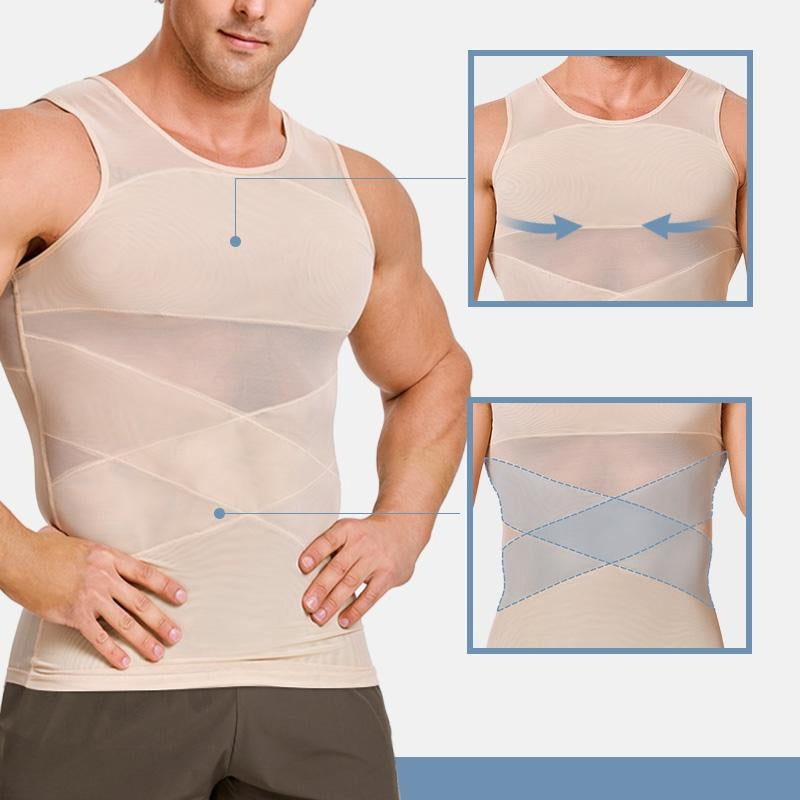 Men's High Stretch Mesh Body Shaping Tank Top