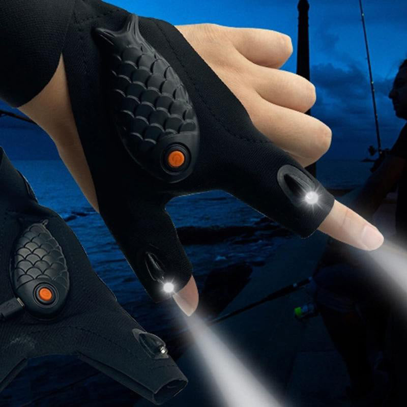 Adjustable LED Flashlight Gloves