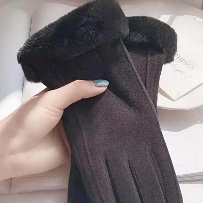 Solid Color Windproof and Warm Touch Screen Gloves