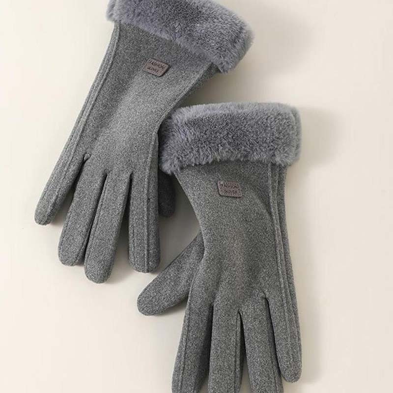 Solid Color Windproof and Warm Touch Screen Gloves