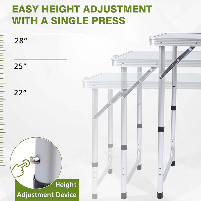 Folding Camping Table with Storage