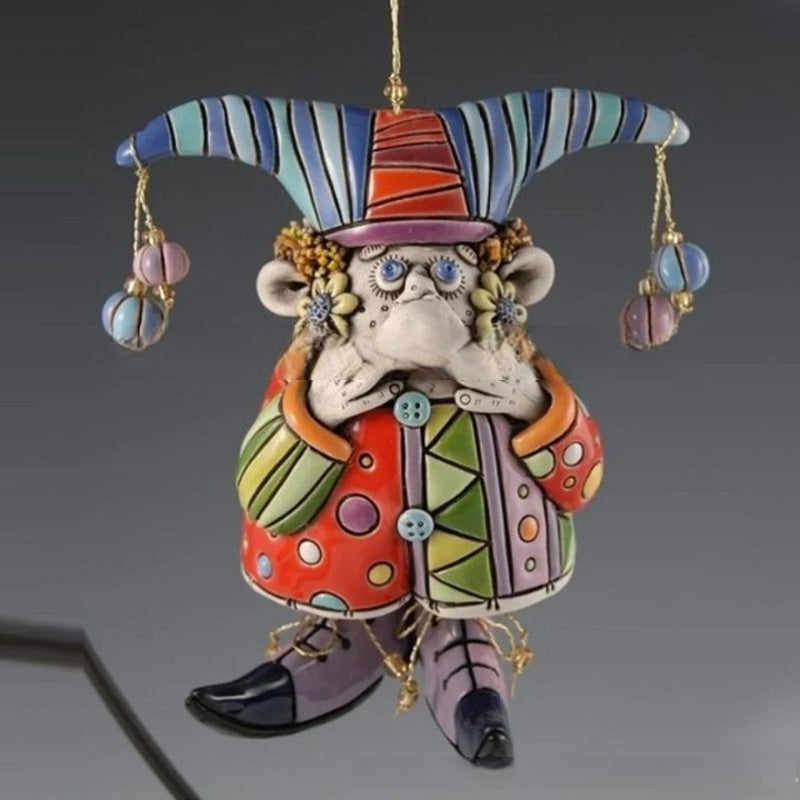 Resin Wind Chime Clown Decoration