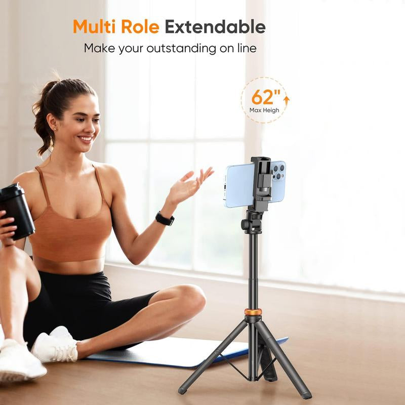 Selfie Stick Tripod With Bluetooth Remote