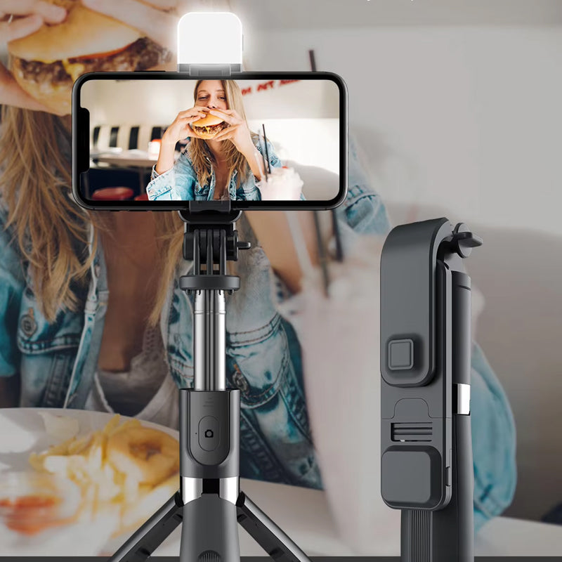 Selfie Stick Tripod With Bluetooth Remote