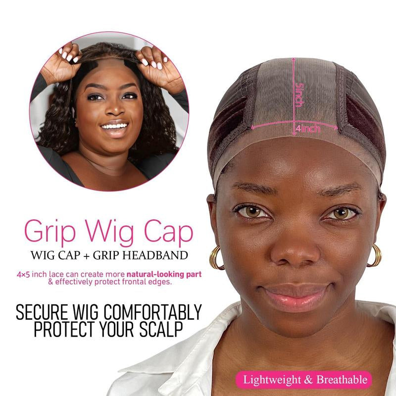 Wig Cap with Grip Band for Keeping Wigs in Place