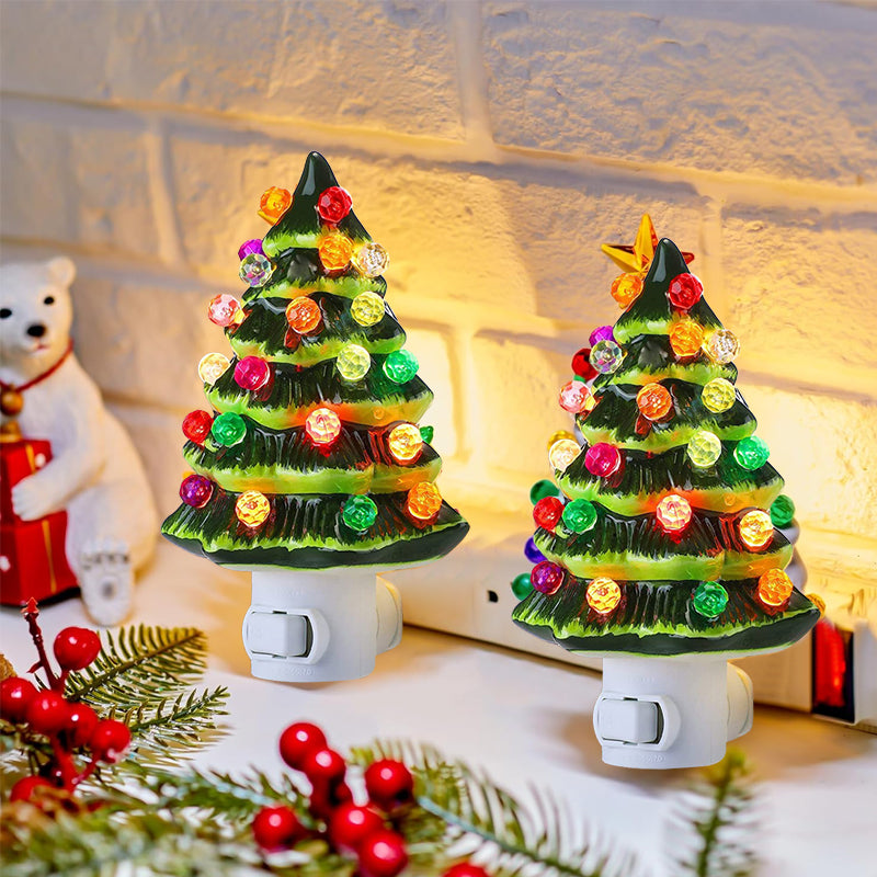 Ceramic Christmas Tree Night Light