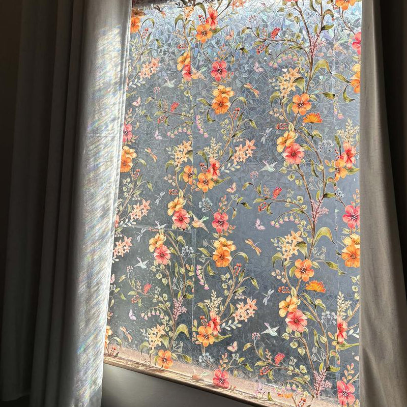 Floral Pattern Window Sticker