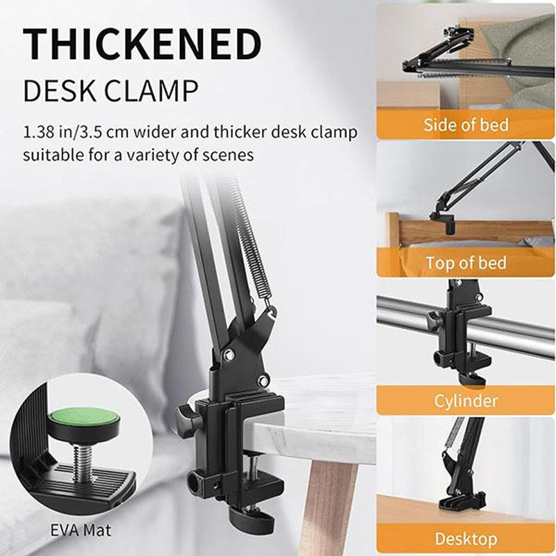 Adjustable Bed Phone Holder with Long Arm Clip - Mount