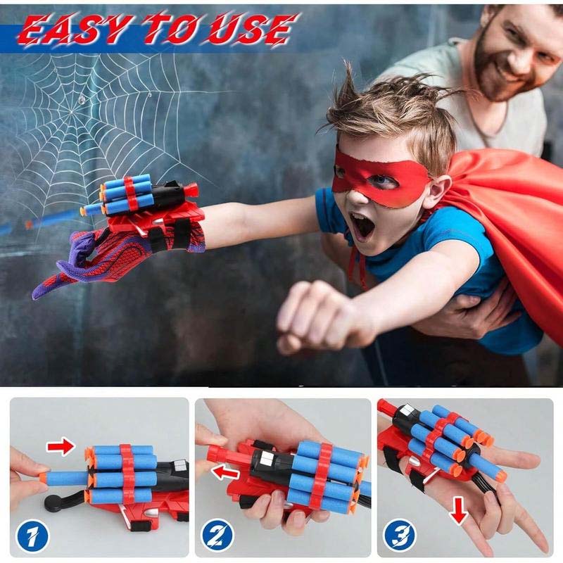 Web Shooters Toy, Toy for Young, Web Slinger Toys with Spider Glove Launcher, Toys for Young Men's Birthday Gifts