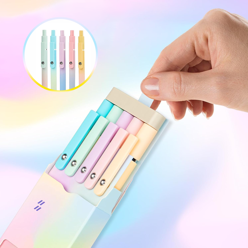 Color Push-Up Quick Dry Neutral Pen (5 PCS)