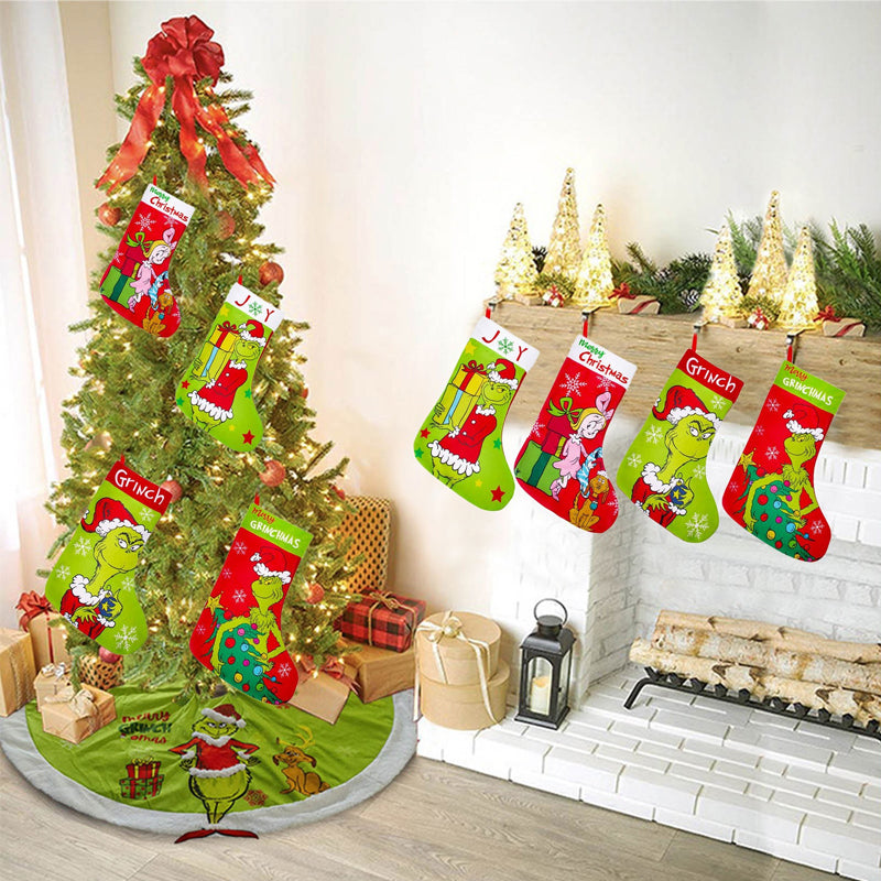 Green Christmas Stockings Decorations