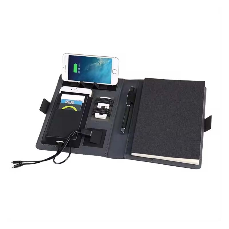 Wireless Charging Multi-Function Portfolio Notebook