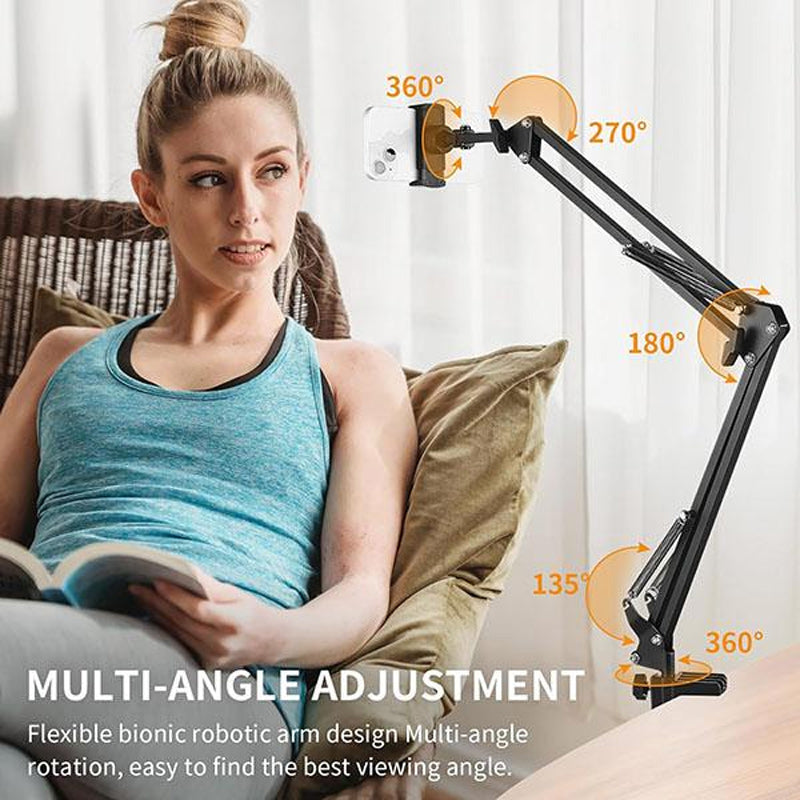 Adjustable Bed Phone Holder with Long Arm Clip - Mount