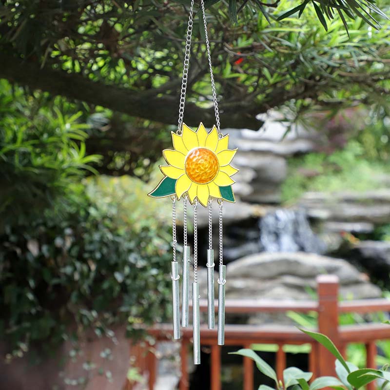 Sunflower Stained Glass Window Hanging