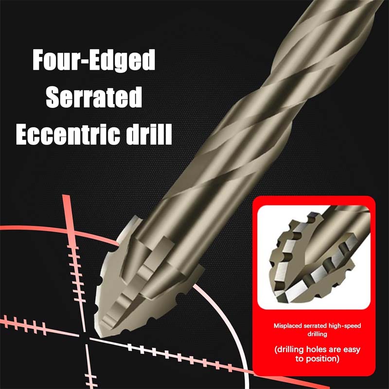 Four Blade Serrated Eccentric Drill