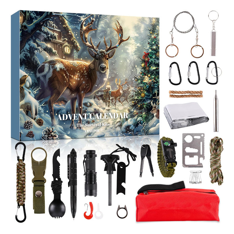 Survival Tools Advent Calendar for Adult Teen 24 Days Christmas Countdown