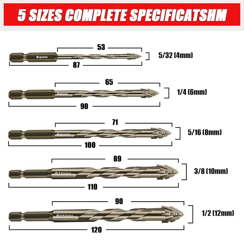 Four Blade Serrated Eccentric Drill