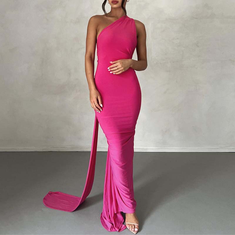 Women's Elegant Backless Halter Neck One-piece Dress