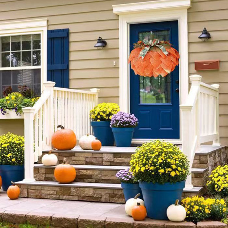 Artificial Pumpkin Fall Wreath