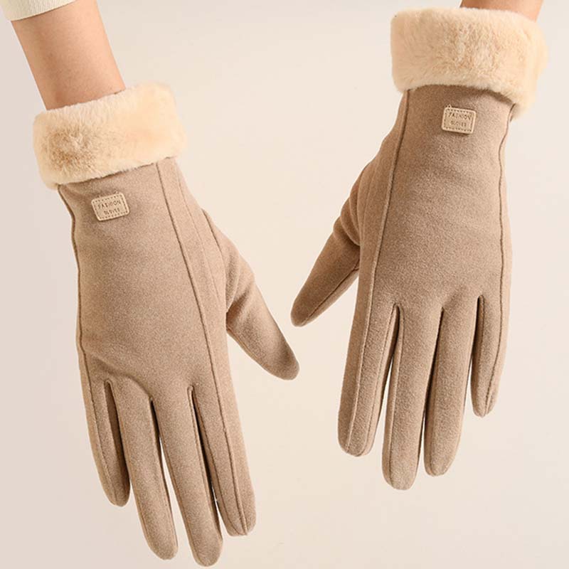 Solid Color Windproof and Warm Touch Screen Gloves