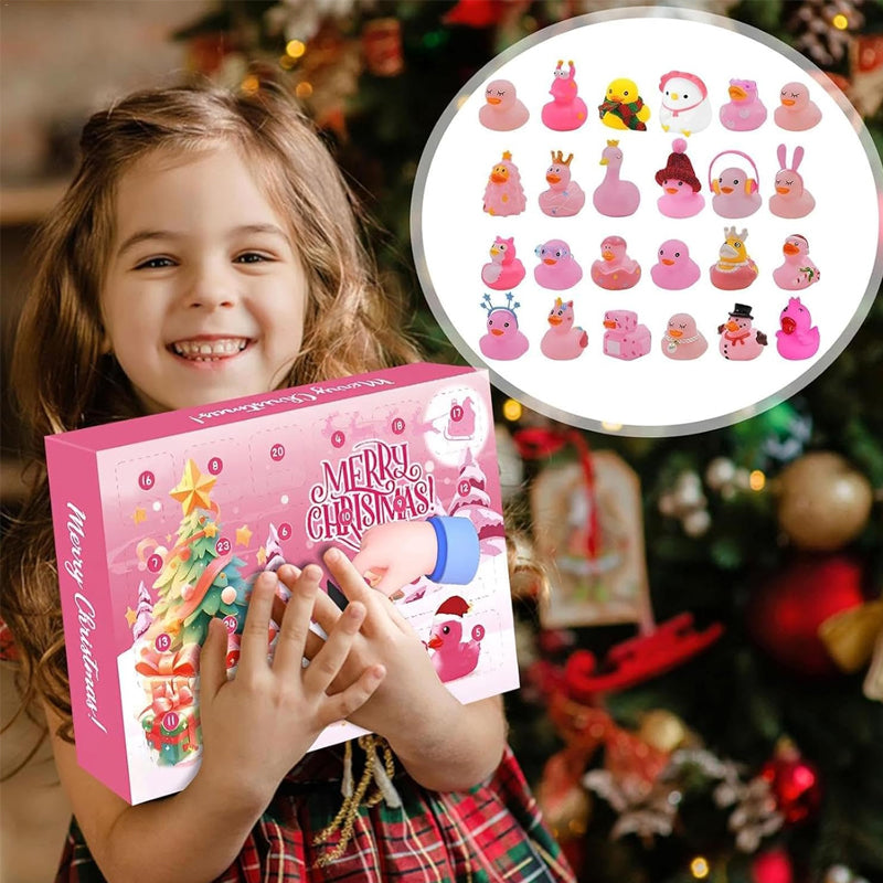 24 Pcs Countdown Christmas Rubber Ducks Advent Calendar