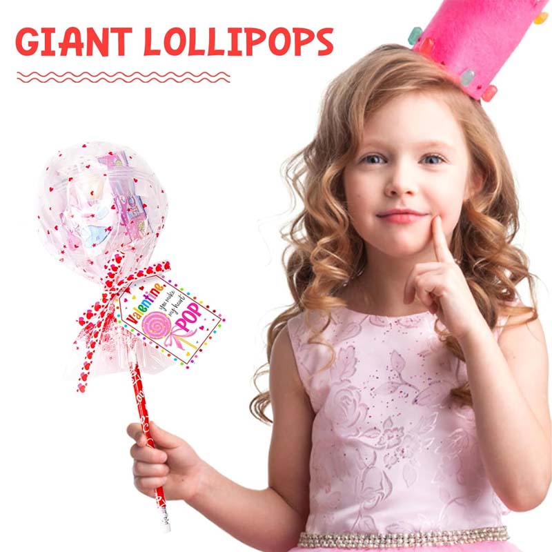 24 Pack Giant Lollipop-Shaped Stationery Set