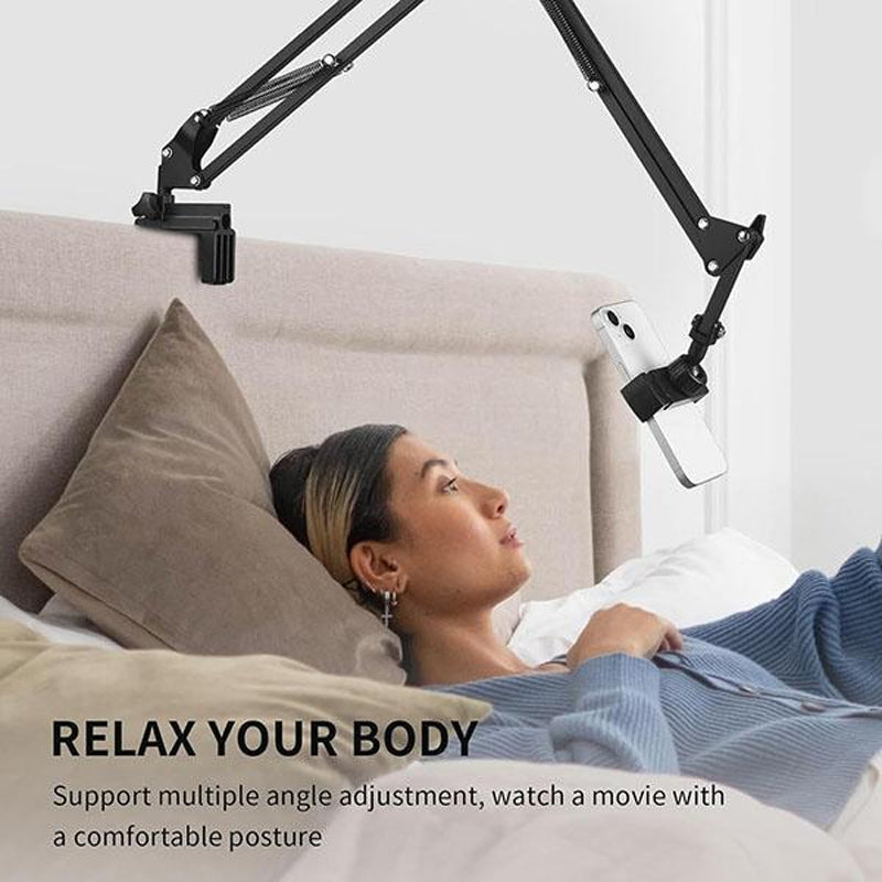 Adjustable Bed Phone Holder with Long Arm Clip - Mount