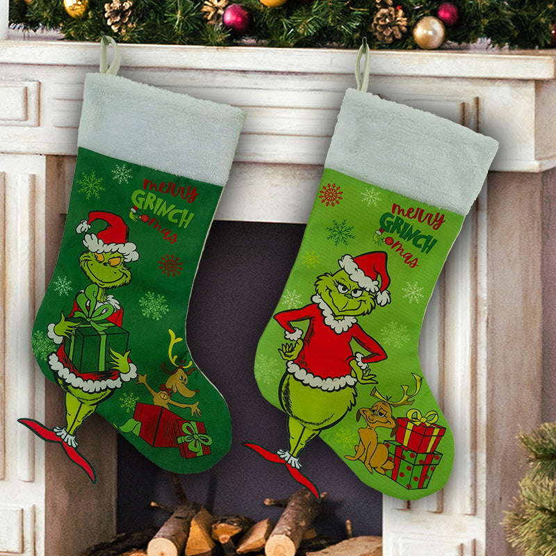 Green Christmas Stockings Decorations