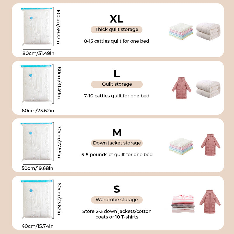 Compact Vacuum Storage Bags for Clothes