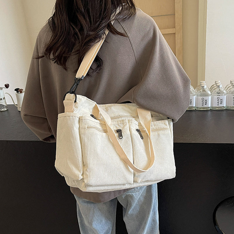 Large Capacity Corduroy Tote Bag