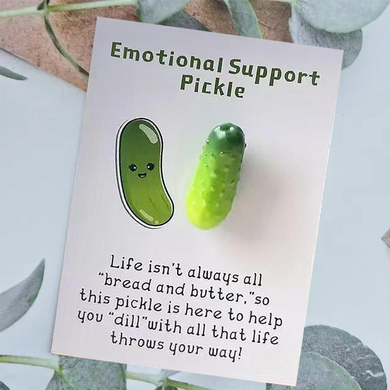 Cute Pickle Design Pocket Hug Card