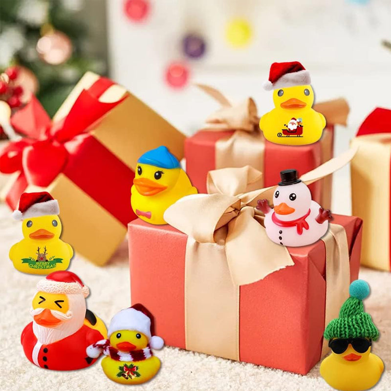 24 Pcs Countdown Christmas Rubber Ducks Advent Calendar