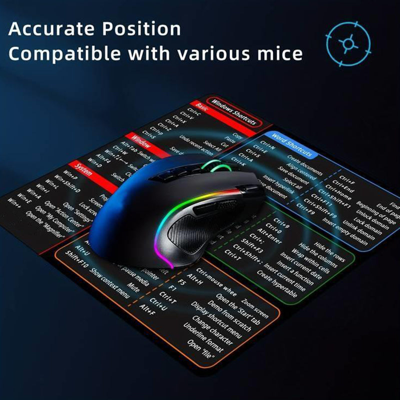 Large Size Mouse Pad With Office Shortcuts For Word/Excel/PowerPoint