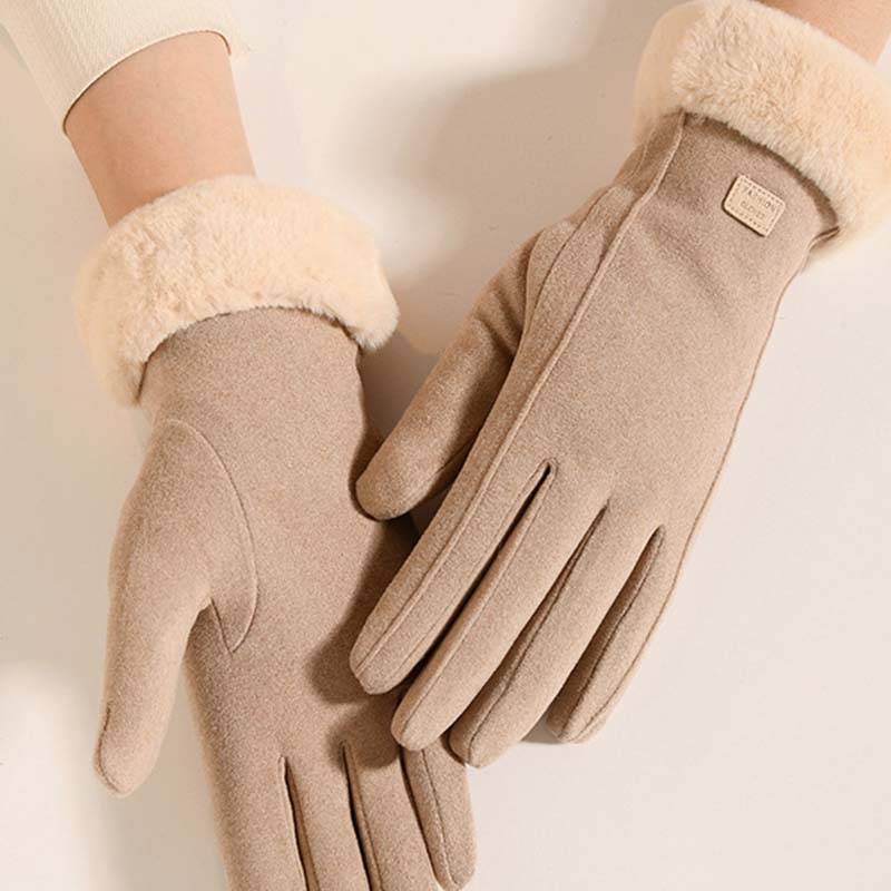 Solid Color Windproof and Warm Touch Screen Gloves